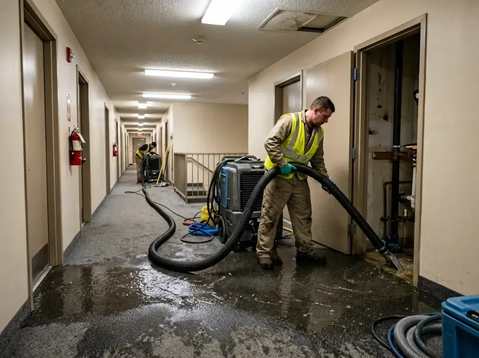multi-unit-apartment-hallway-f-005 — frequently asked questions, Emergency Burst Pipe Water Extraction & Removal in Schrieve…